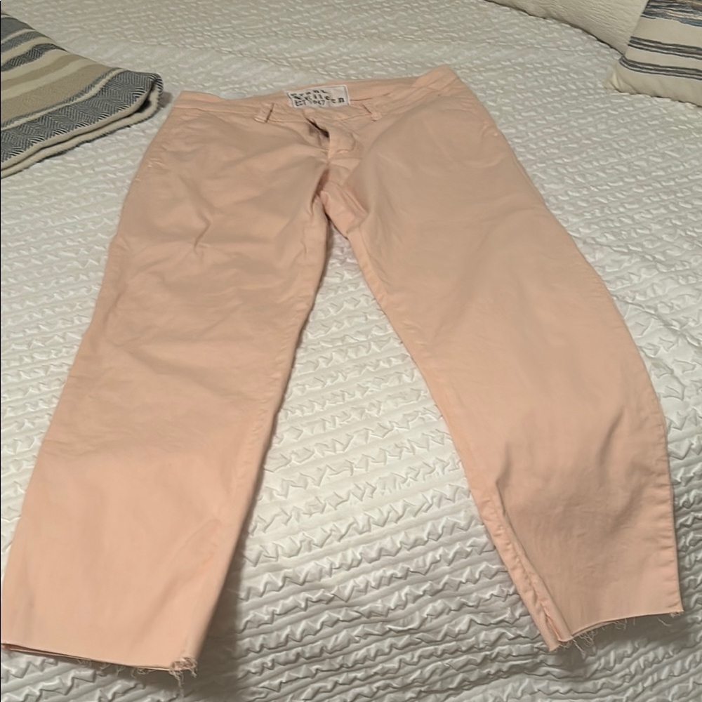 Frank & Eileen Pink Cropped Ankle Jeans